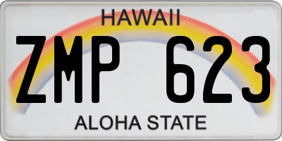 HI license plate ZMP623