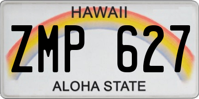 HI license plate ZMP627
