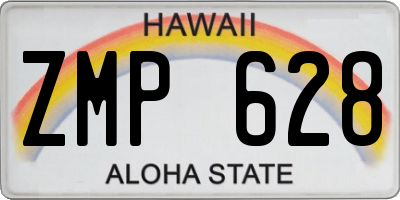 HI license plate ZMP628