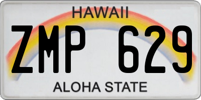 HI license plate ZMP629
