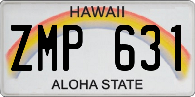 HI license plate ZMP631