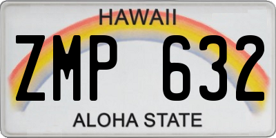 HI license plate ZMP632