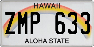 HI license plate ZMP633