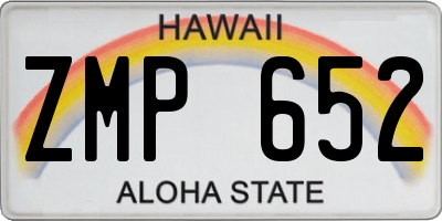 HI license plate ZMP652