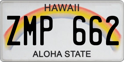 HI license plate ZMP662