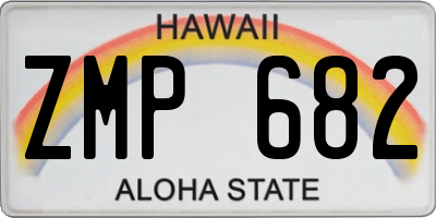 HI license plate ZMP682