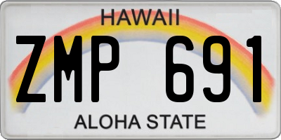 HI license plate ZMP691