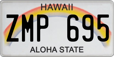 HI license plate ZMP695