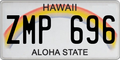 HI license plate ZMP696