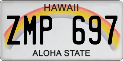 HI license plate ZMP697