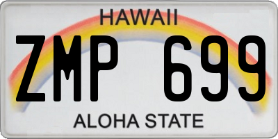 HI license plate ZMP699