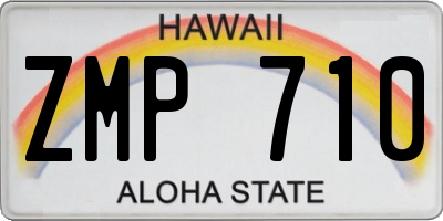 HI license plate ZMP710