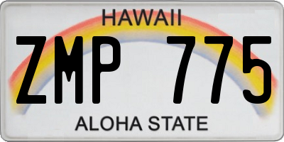 HI license plate ZMP775