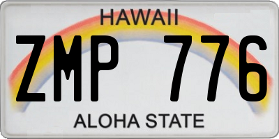 HI license plate ZMP776