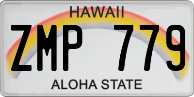HI license plate ZMP779