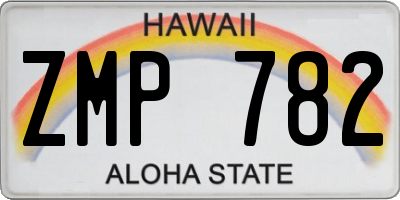 HI license plate ZMP782