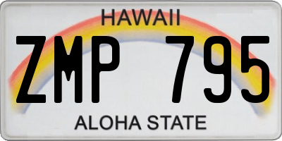 HI license plate ZMP795