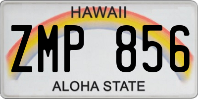 HI license plate ZMP856