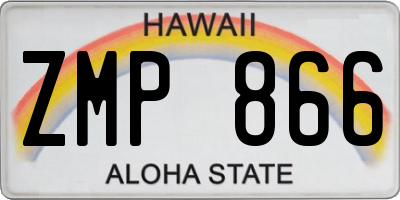 HI license plate ZMP866