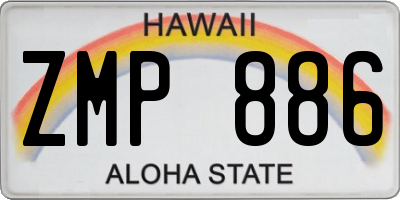 HI license plate ZMP886