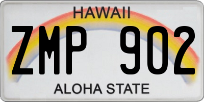 HI license plate ZMP902