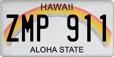HI license plate ZMP911