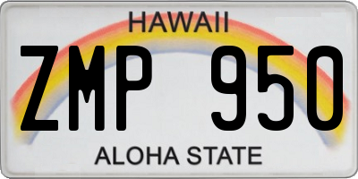 HI license plate ZMP950