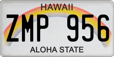 HI license plate ZMP956