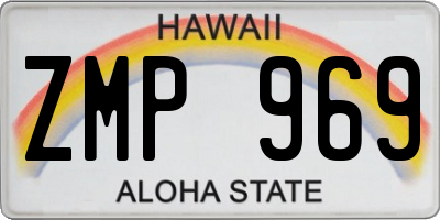 HI license plate ZMP969
