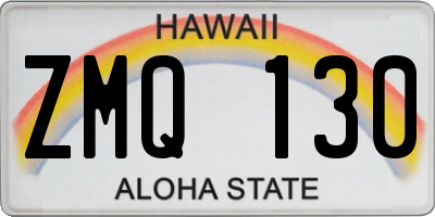 HI license plate ZMQ130