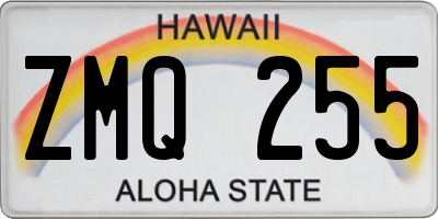 HI license plate ZMQ255