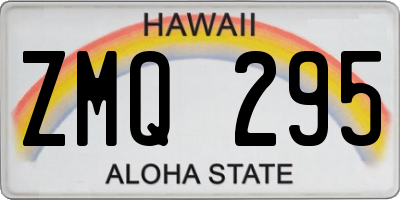 HI license plate ZMQ295