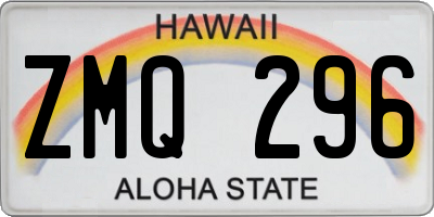 HI license plate ZMQ296