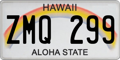 HI license plate ZMQ299