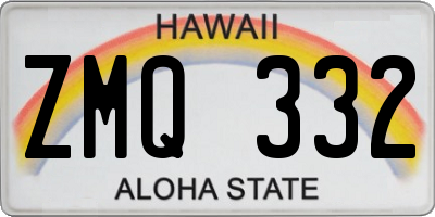 HI license plate ZMQ332
