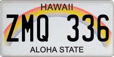 HI license plate ZMQ336