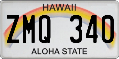 HI license plate ZMQ340