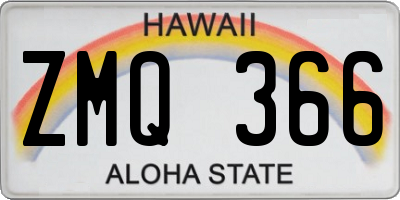 HI license plate ZMQ366