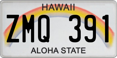 HI license plate ZMQ391