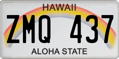 HI license plate ZMQ437