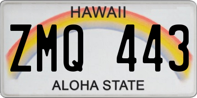 HI license plate ZMQ443