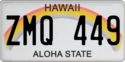 HI license plate ZMQ449