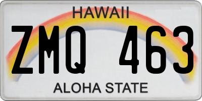 HI license plate ZMQ463