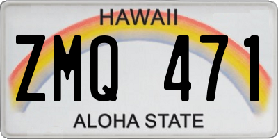 HI license plate ZMQ471