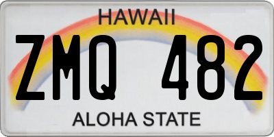 HI license plate ZMQ482