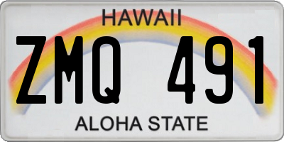 HI license plate ZMQ491