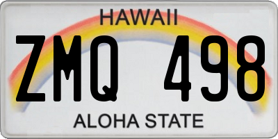 HI license plate ZMQ498
