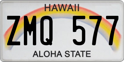 HI license plate ZMQ577