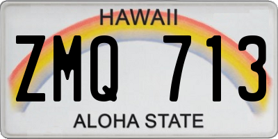 HI license plate ZMQ713