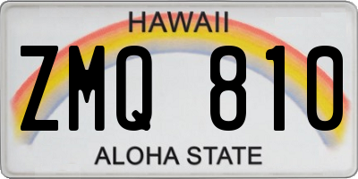 HI license plate ZMQ810